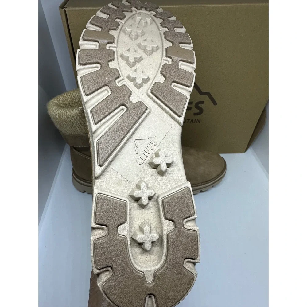 Cliffs by White Mountain Kelsie Womens Boots 8.5M Natural Tan Hiking Knit 319052 - Picture 4 of 6